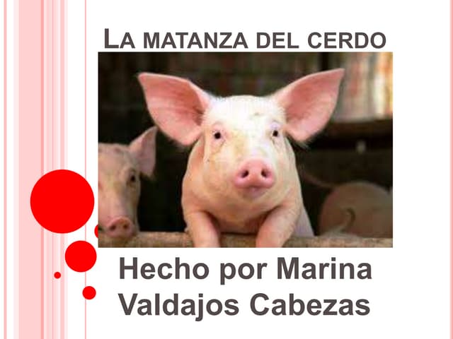 La matanza del cerdo