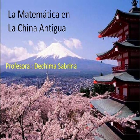La matemática en la Antigua China