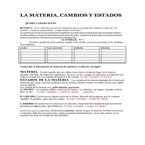 Estados y cambios de la materia | PPT