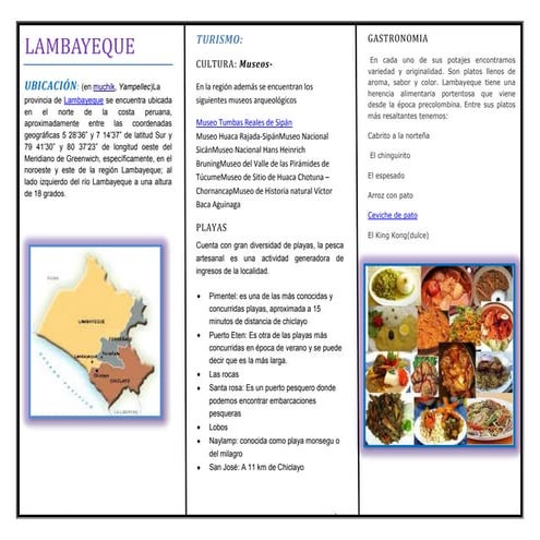 Costumbres Del Departamento De Lambayeque | DOC