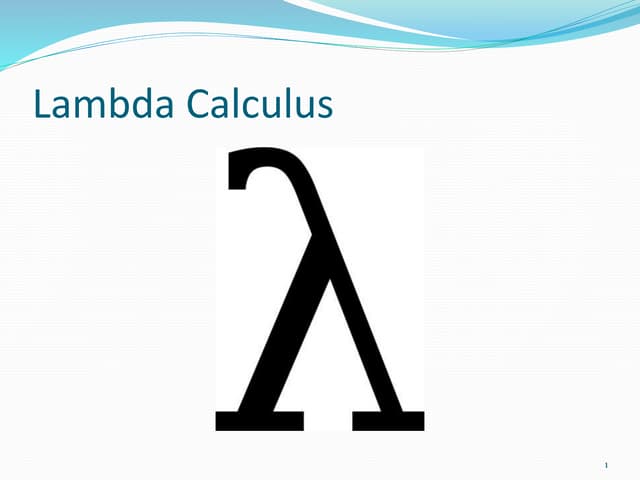 Lambda calculus