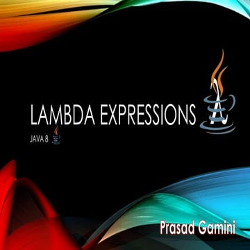 Java 8 Lambda Expressions | PPT