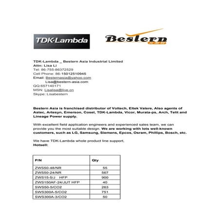 Lambda power supply stock