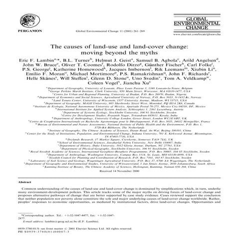 Lambin cambios en el uso del suelo