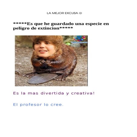 La mejor excusa de @Jporterx3