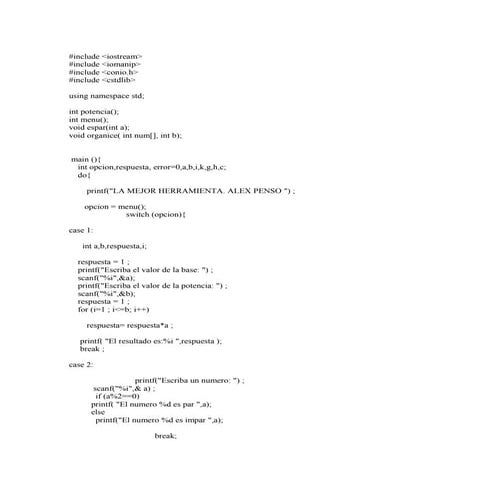 La mejor herramienta. alex penso  en c++