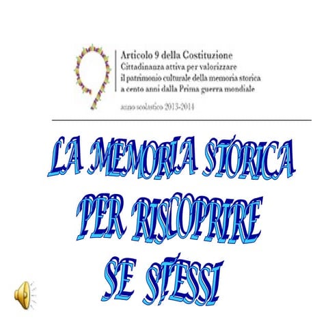 *us13161 La memoria storica per riscoprire se stessi 