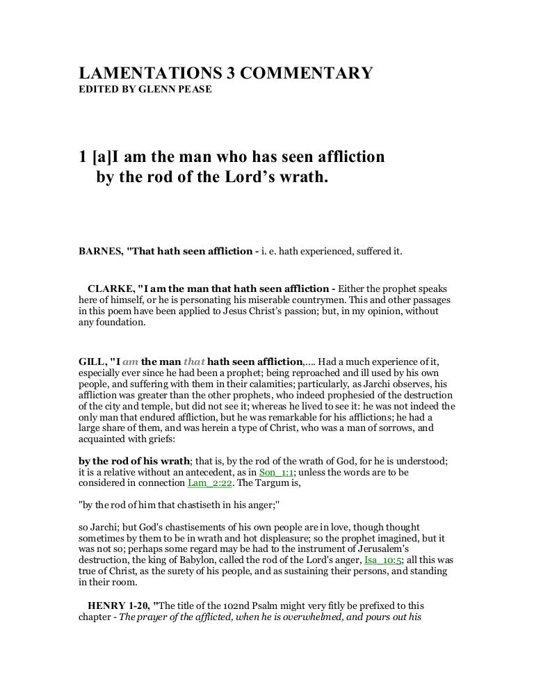 Lamentations 3 Commentary