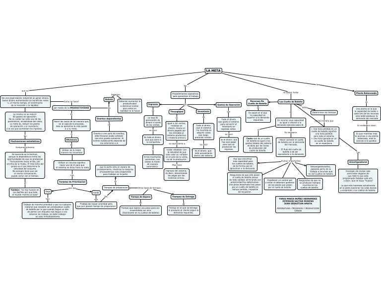 mapa conceptual del libro La meta