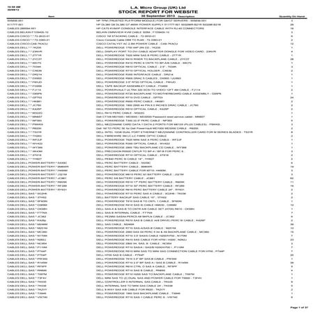 La micro stock report 30.9.13
