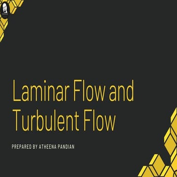 Laminar and turbulent flow and reynolds number