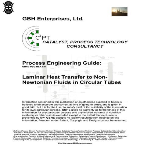 Laminar Heat Transfer to Non Newtonian Fluids in Circular Tubes