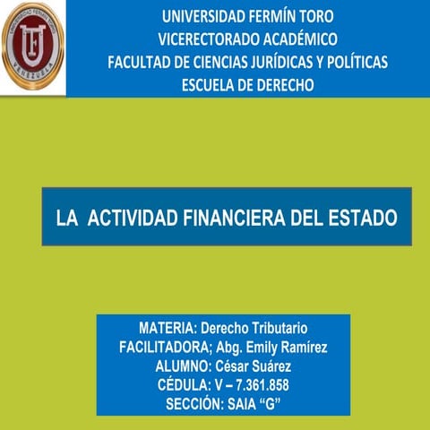 Laminas power point actividad financiera del estado cesar