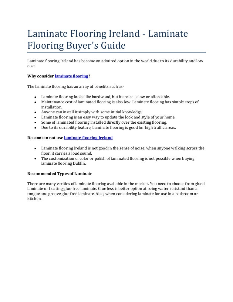 Laminate Flooring Ireland Laminate Flooring Buyer S Guide