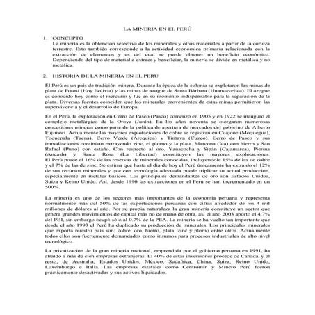 La mineria en el peru | DOCX