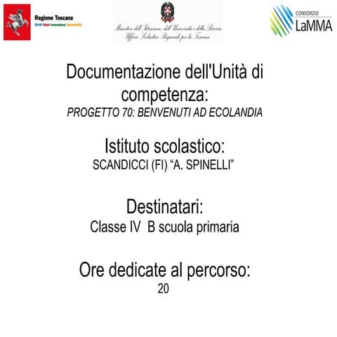 "BENVENUTI AD ECOLANDIA"