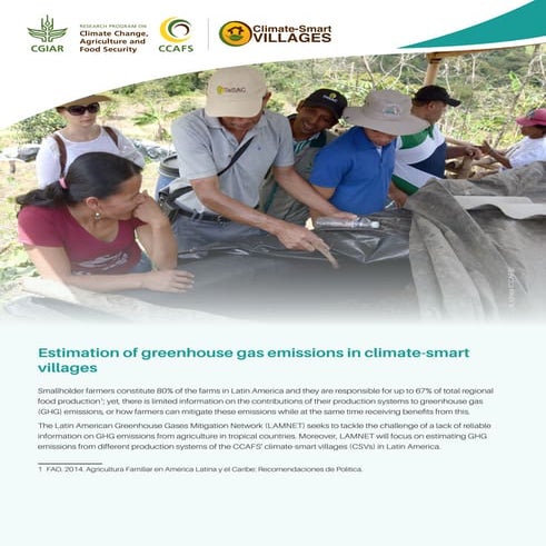 Estimation of greenhouse gas emissions in climate-smart villages