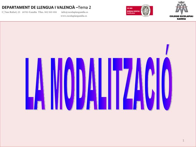 La modalització