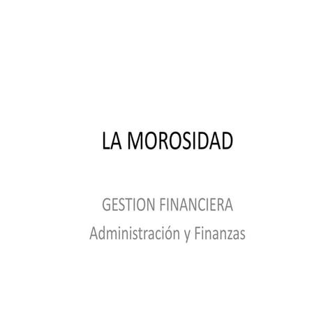 La morosidad