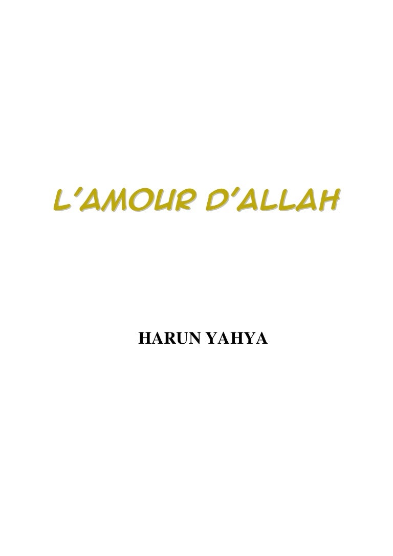 L Amour D Allah