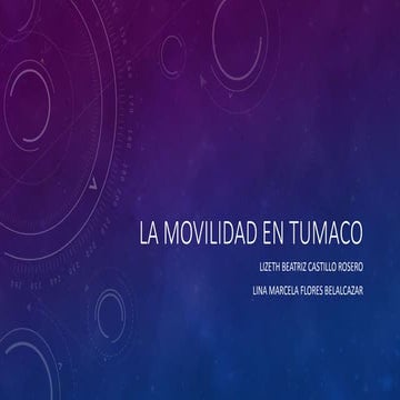 La movilidad en tumaco