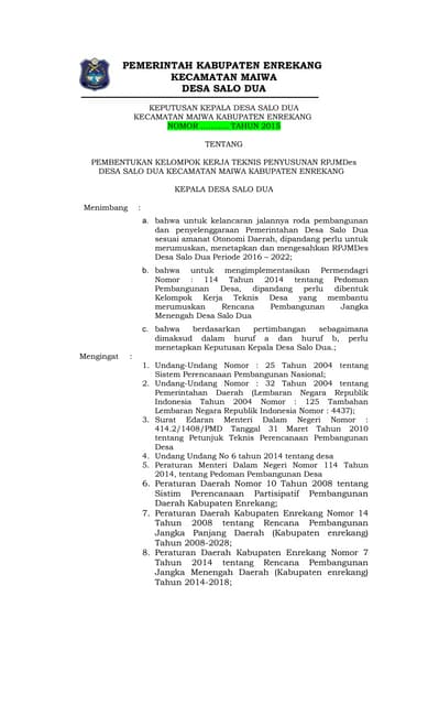 Sk tim musrenbang 2017