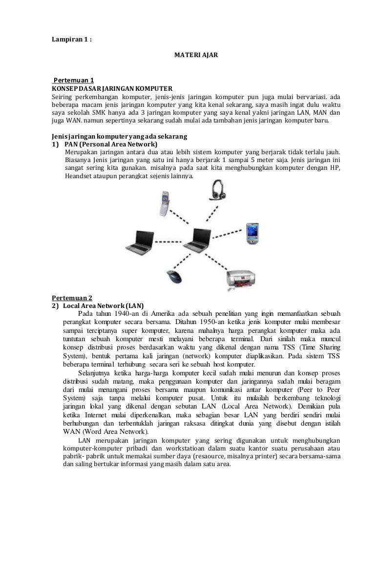 Bahan Ajar Jaringan Komputer Tahun Ajar