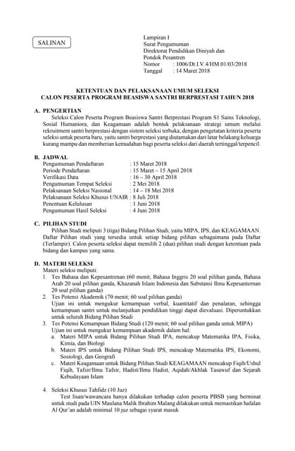 Lampiran I Pengumuman Pbsb 2018