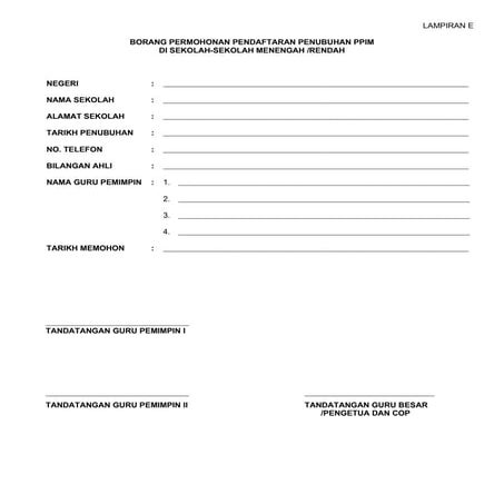 Borang & Lampiran PPIM