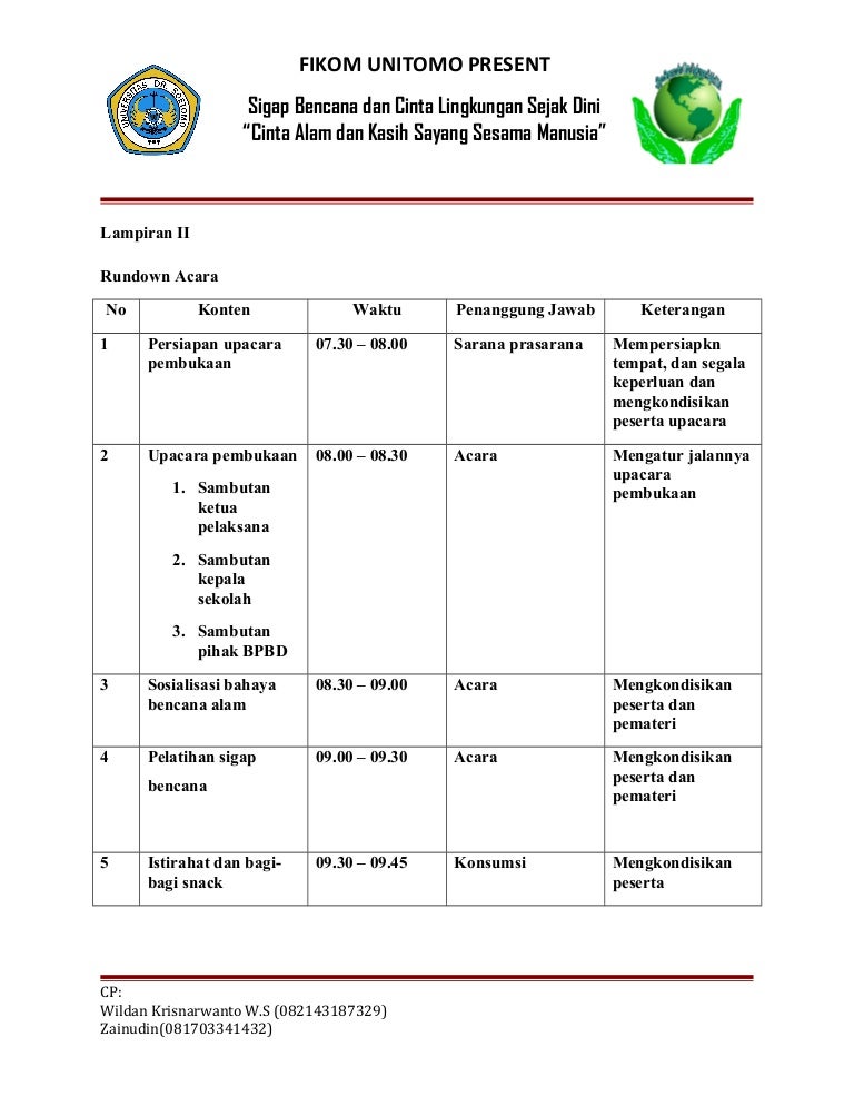 Lampiran proposal tugas manajemen pr