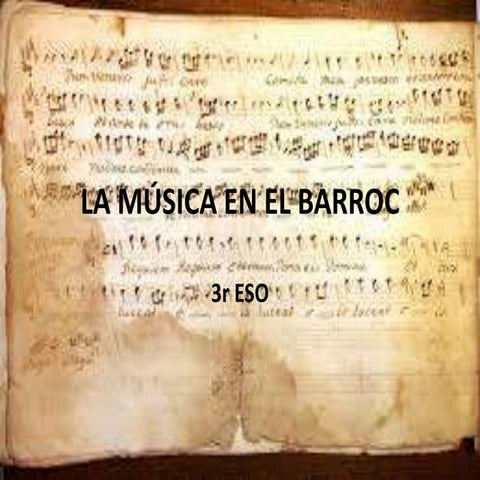 La música en el barroc