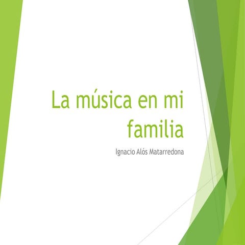 La música en mi familia