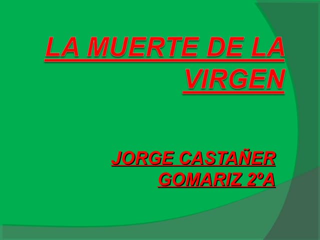 La muerte de la virgen