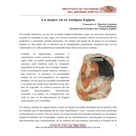 La Mujer En El Antiguo Egipto