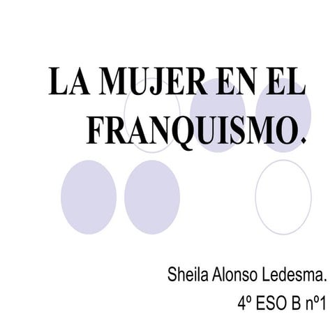 La mujer en el franquismo