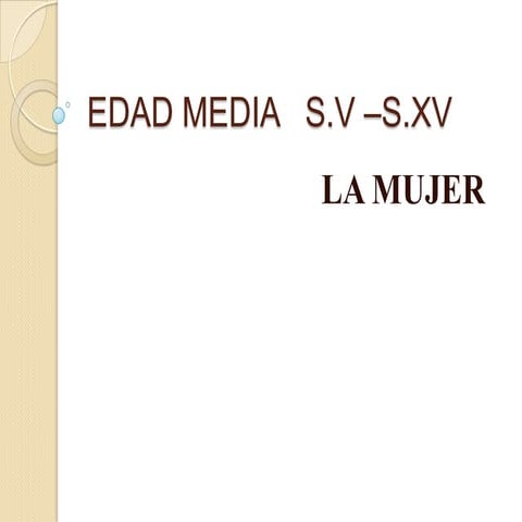 La mujer en la edad media