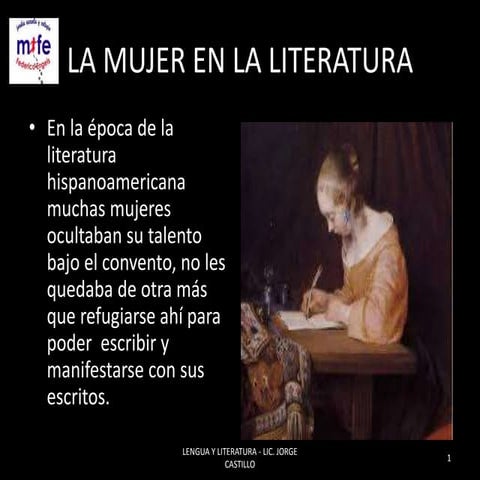 La mujer en la literatura hispanoamericana | PPT