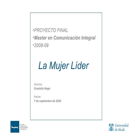 La mujer lider power point