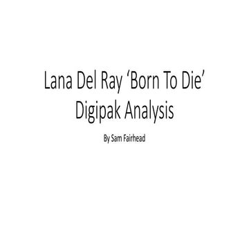 Lana del ray Digipak analysis