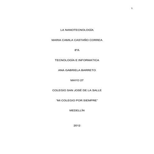 La nanotecnología