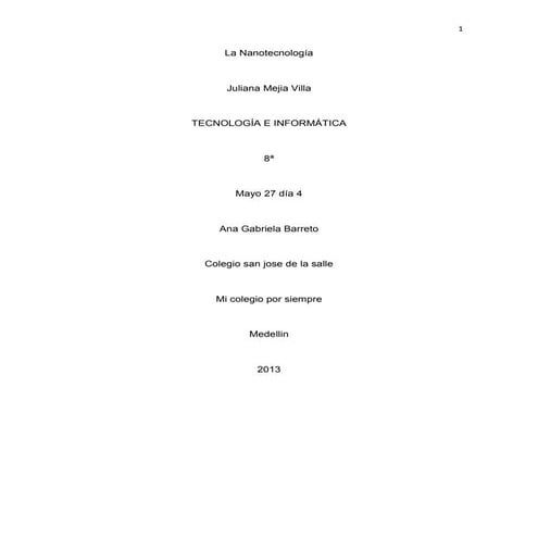 La nanotecnología