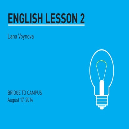 English lesson 2 by Lana Voinova