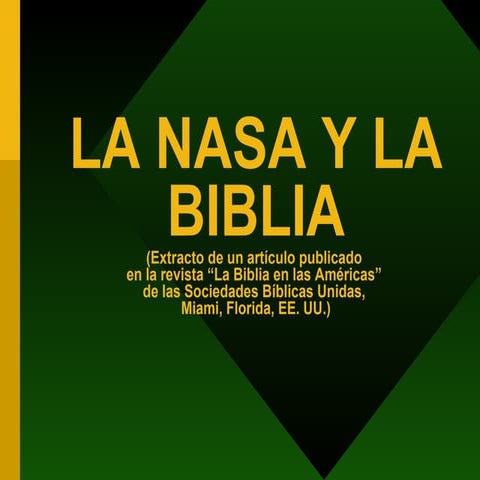 La Nasa y la Biblia