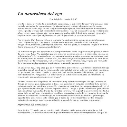 La naturaleza del ego