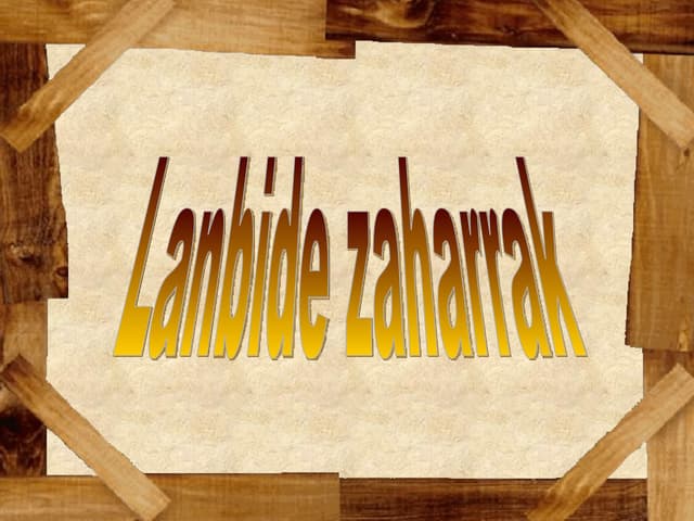 Lanbide zaharrak