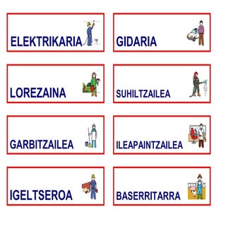 Lanbideen izenak