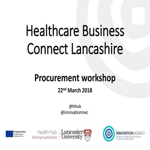Healthcare Business Connect Lancashire - Procurement workshop