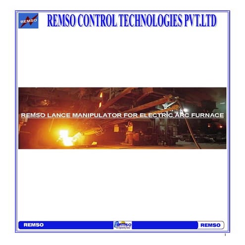 Lance manipulator for electric arc furnace  1 