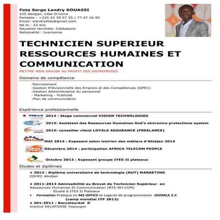 CV Mr. Alain Amghar in English | PDF