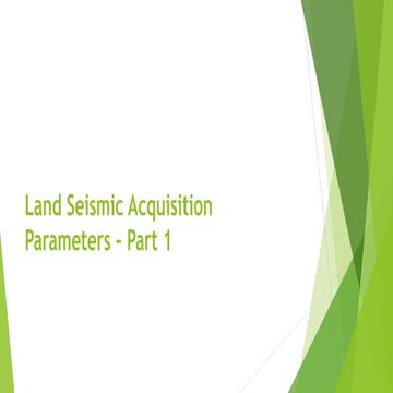 Land Acquisition for land seismic operations